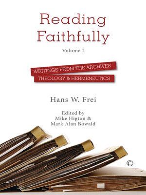 cover image of Reading Faithfully--Volume One